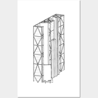 Broadgate Tower - Hand Drawn Print Posters and Art